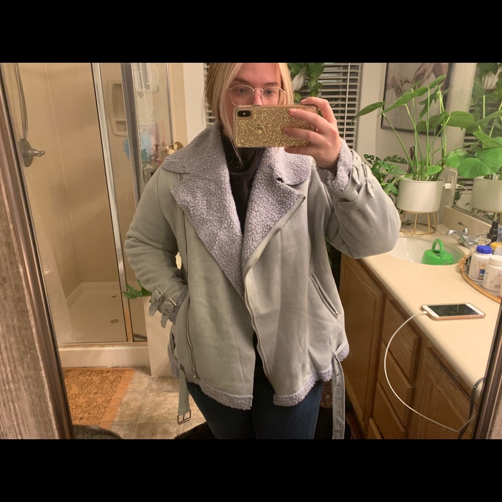 Boohoo Plus aviator jacket
